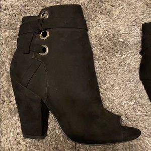 JustFab Peep Toe Booties